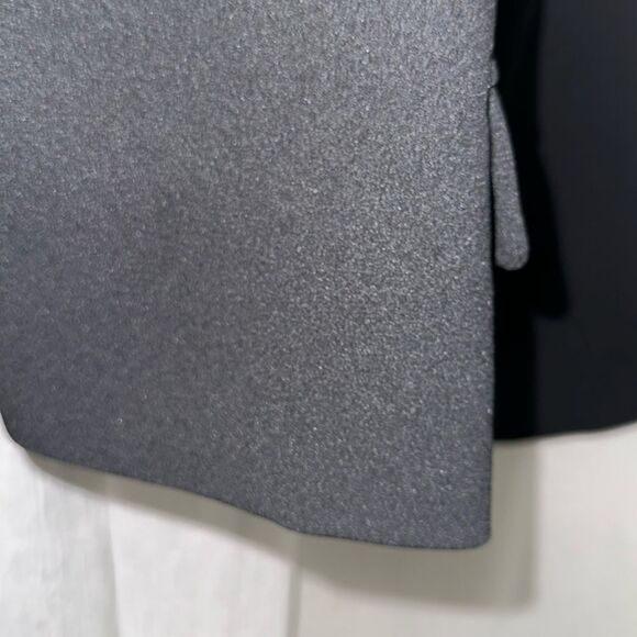 MK XL Black Gold Tone Buttons Collared Crop Professional Blazer Suit Jacket - Picture 7 of 12